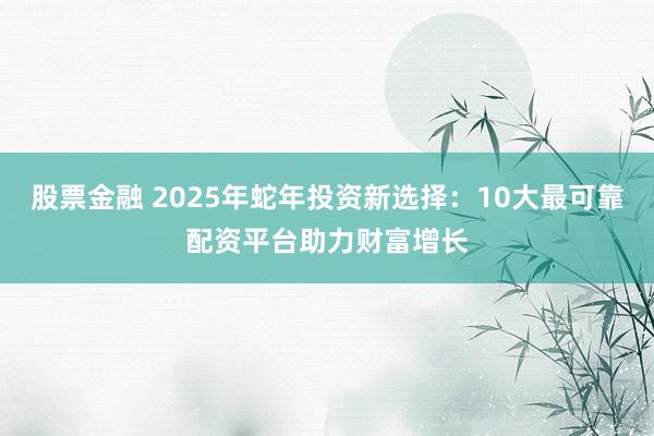 股票金融 2025年蛇年投资新选择：10大最可靠配资平台助力财富增长